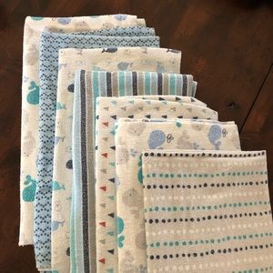 7 flannel burp cloths